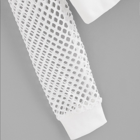 NWT Fishnet Cropped Hoodie - Picture 2 of 6